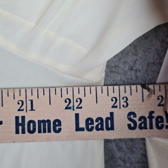 Vanity Fair Yellow Satin Lace Robe Medium Vintage Nylon Button Front USA Made - Picture 6 of 12